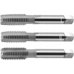 Fanar M24 Handgewindebohrer-Satz DIN-352 HSS für professionelle industrielle Gewindeschneidarbeiten, Silber
