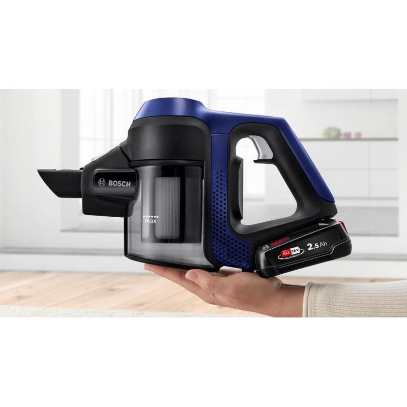 Bosch Serie 6 BBS611MAT aspiradora de mano Azul Sin bolsa