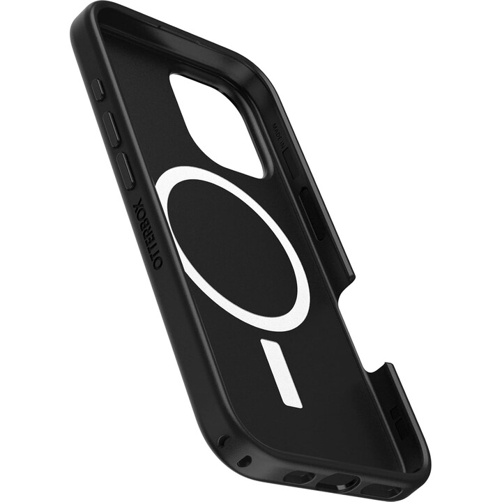 Étui MagSafe OtterBox Symmetry Series pour iPhone 16, résistant aux chocs, aux chutes, noir