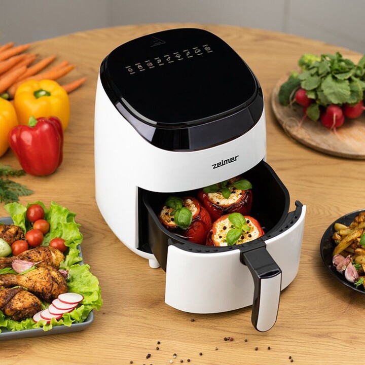 Zelmer ZAF3551W Fritteuse Einzelbild 3,5 l Eigenständig 1200 W Low Fat Fritteuse Schwarz, Weiß