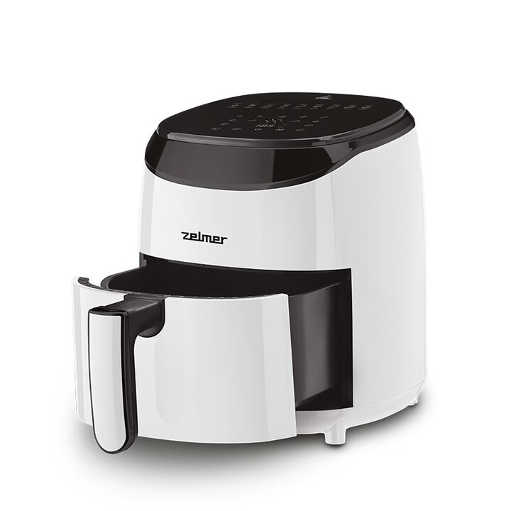 Zelmer ZAF3551W friteuse Unique 3,5 L Autonome 1200 W Friteuse sans huile Noir, Blanc