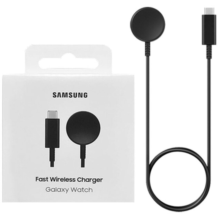 Cargador inalámbrico rápido Samsung EP-OL300BBE negro para Galaxy Watch 7