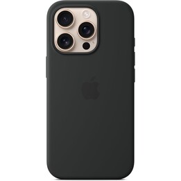 Funda de silicona MagSafe para iPhone 16 Pro de Apple con MagSafe en color negro