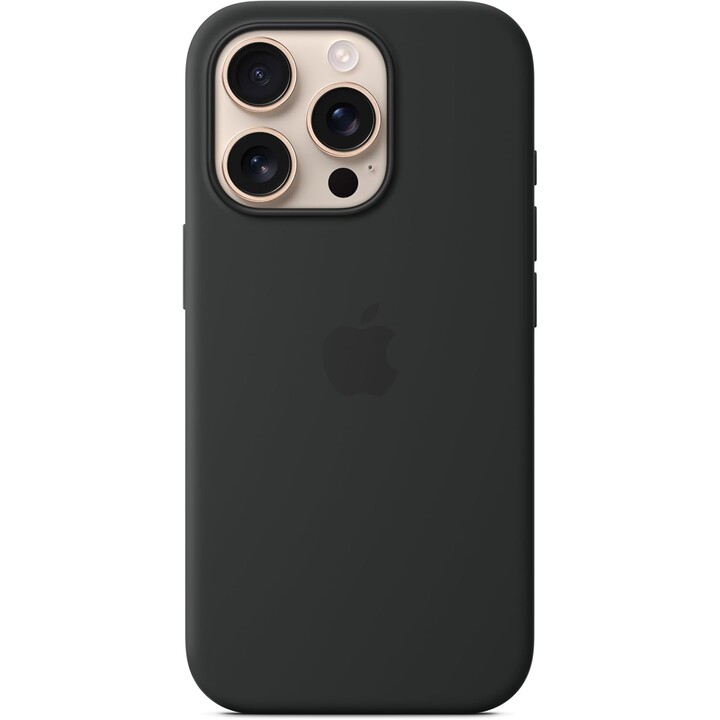 Apple iPhone 16 Pro MagSafe Silikon Case mit MagSafe Black