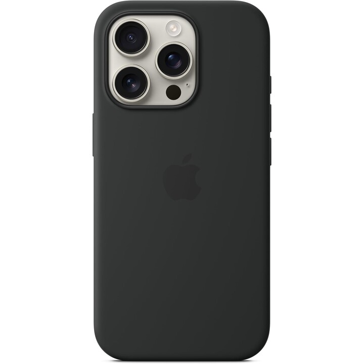 Capa de silicone MagSafe Apple para iPhone 16 Pro com MagSafe preta