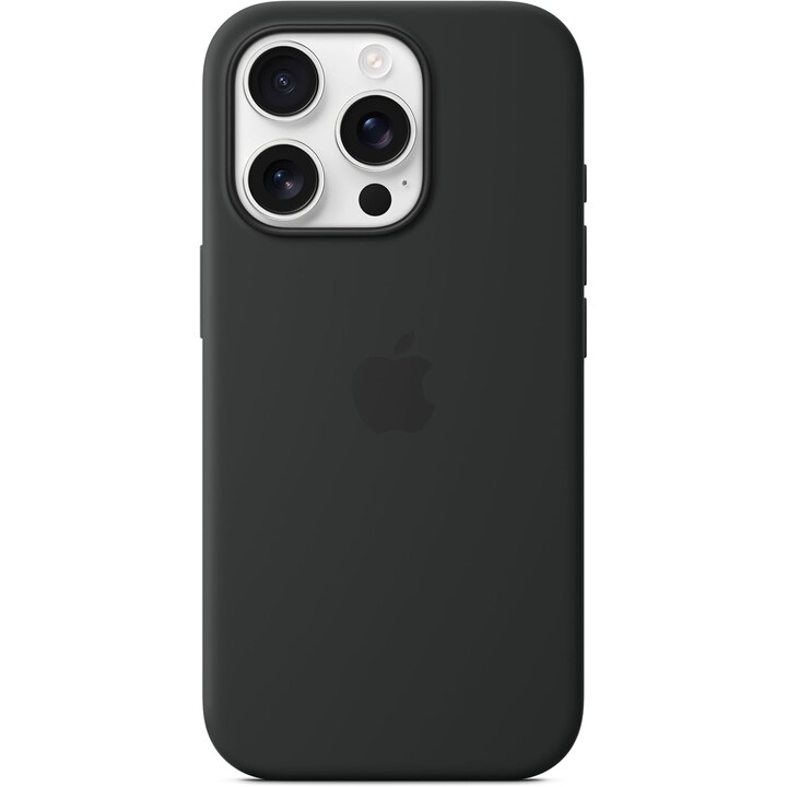 Apple iPhone 16 Pro MagSafe Silikon Case mit MagSafe Black