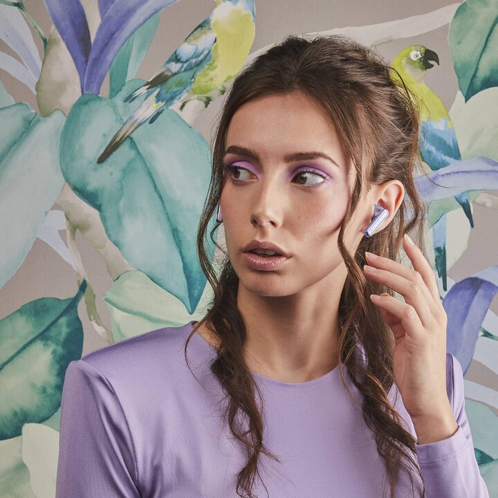 Energy Sistem Style 4 Violet True Auriculares Inalámbricos, Diseño Compacto, Aplicación ESmart Connect, Violeta