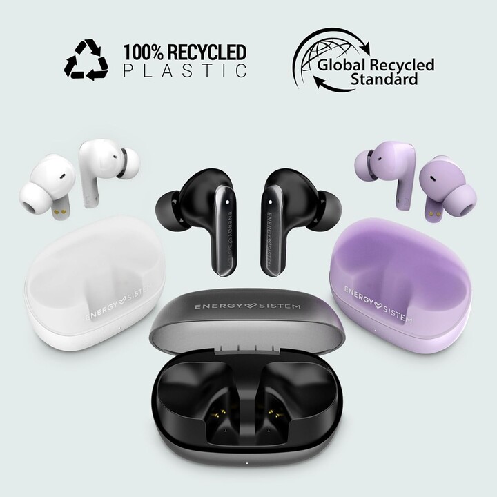 Energy Sistem Serenity ANC, Cuffie Bluetooth, 4 Microfoni, 25 Ore, Viola