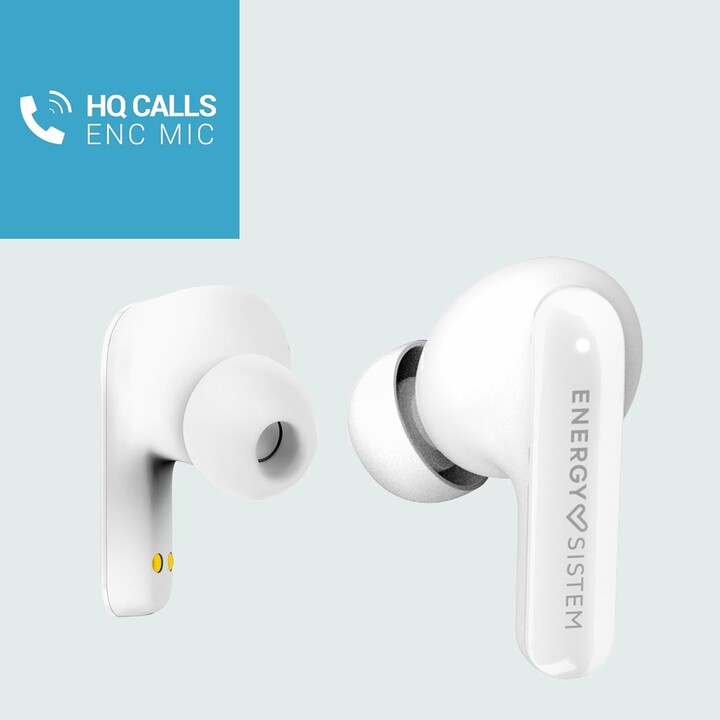 Energy Sistem Serenity ANC, Cuffie Bluetooth, 4 Microfoni, 25 Ore, Bianco