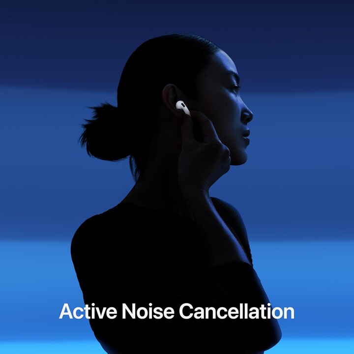 Apple Airpods V4 di 4a generazione Cuffie Bluetooth bianche con cancellazione del rumore