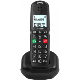 Alcatel XL685, Telefone sem fio, Bloqueio de chamada inteligente, Função mãos-livres, Preto