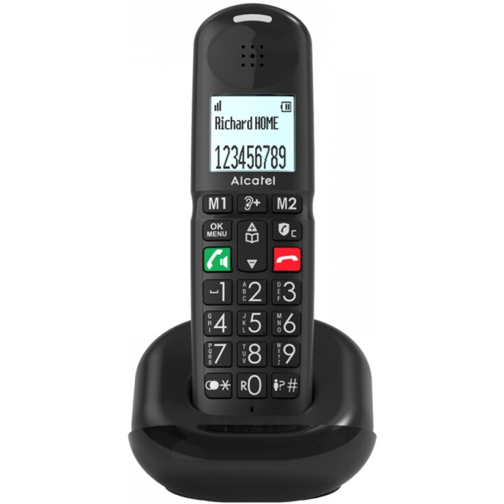 Alcatel XL685, Teléfono inalámbrico, Bloqueo inteligente de llamadas, Función manos libres, Negro