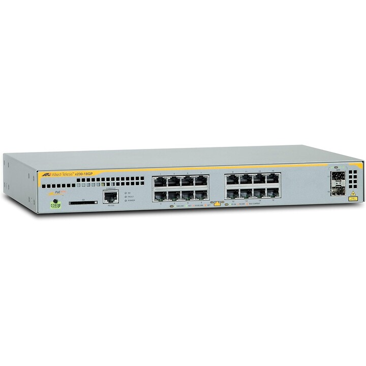 Allied Telesis L2+ Managed Switch, 16 x 10/100/1000 MBit/s PoE
