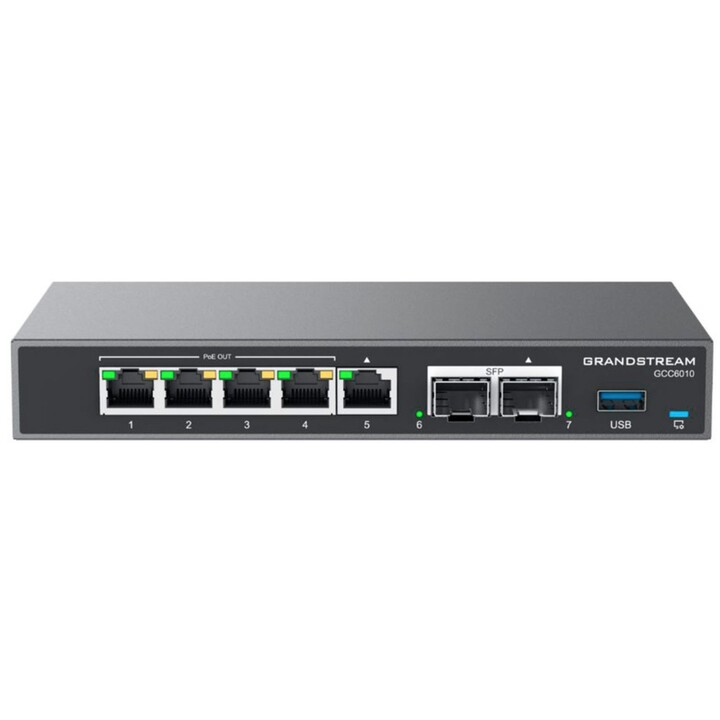 Grandstream GCC6010 All-in-one: router VPN, firewall, IP PBX e switch, porte LAN/WAN configurabili