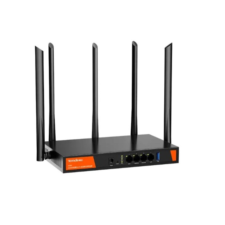 Tenda W30E AX3000 router inalámbrico Gigabit Ethernet Doble banda (2,4 GHz / 5 GHz) Negro