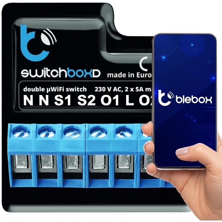 blebox switchBoxD Wireless Black