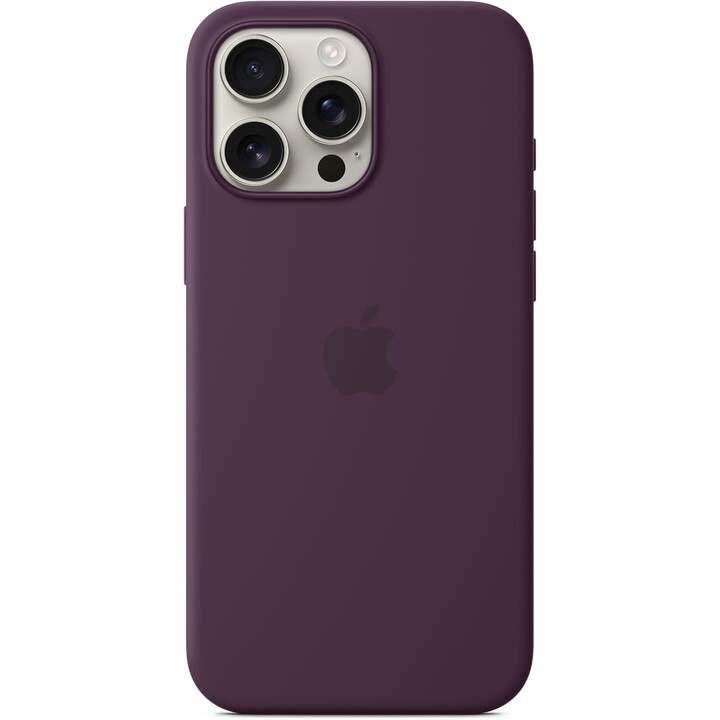 Apple iPhone 16 Pro Max Silicone Case with MagSafe Plum