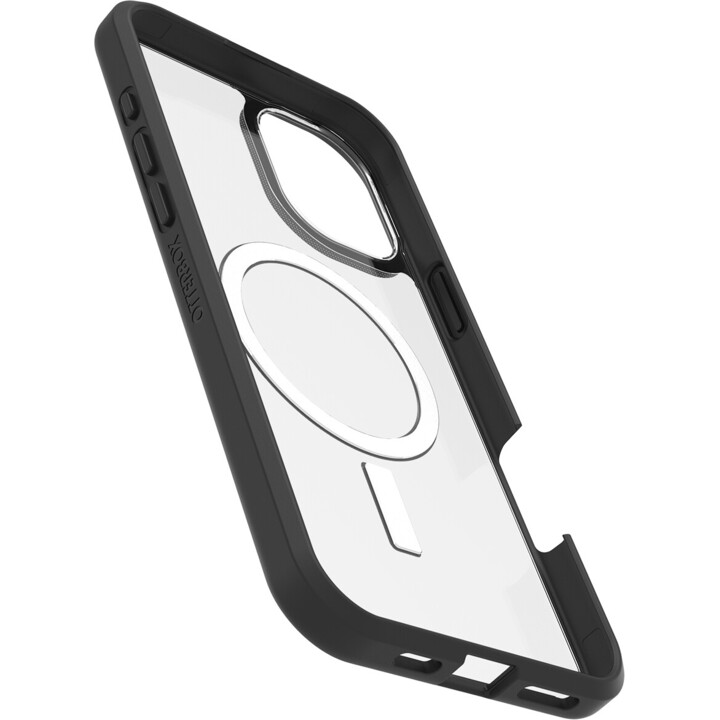 Capa OtterBox React MagSafe para iPhone 16 Plus preta cristalina/preta