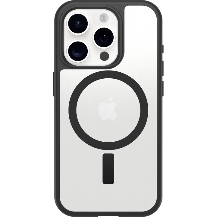 Funda OtterBox React MagSafe para iPhone 16 Pro Negro Transparente/negro