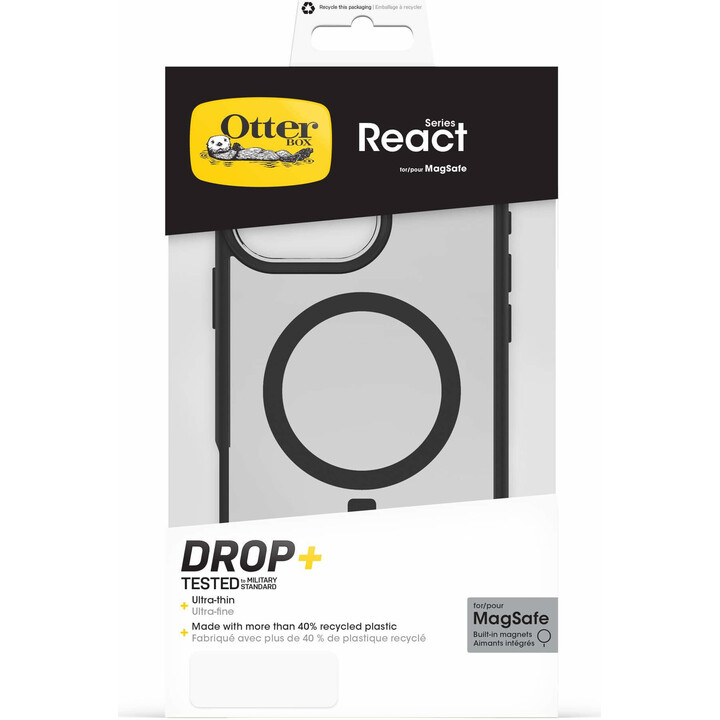 Funda Otterbox React MagSafe Series para Apple iPhone 16 Pro Max - transparente/negro