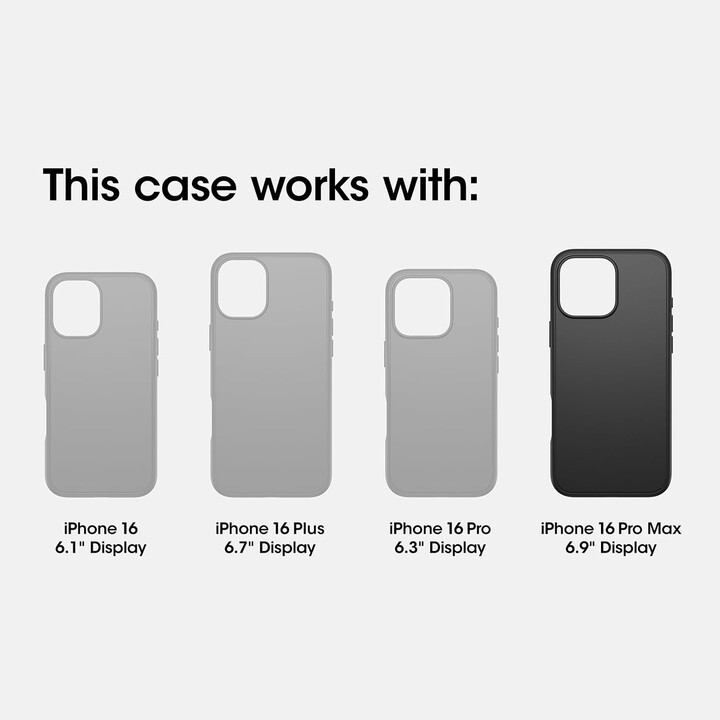 Étui de protection OtterBox pour iPhone 16 Pro Max React Series, Stardust (transparent/paillettes)