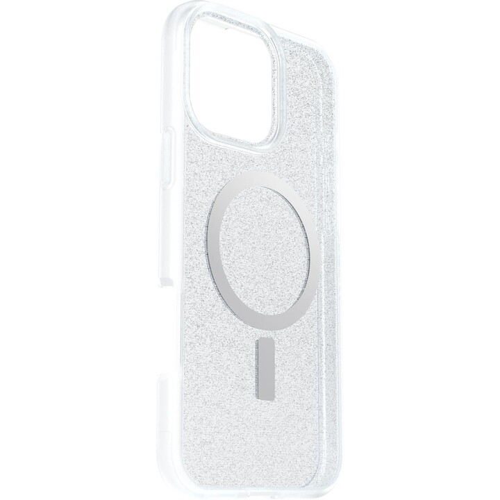 Funda protectora OtterBox para iPhone 16 Pro Max React Series, Stardust (transparente/purpurina)
