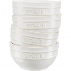 Set of 4 Staub round bowls - 12 cm, Ivory