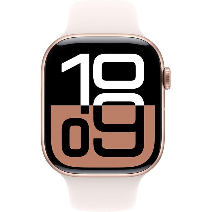Apple Watch Series 10 GPS Cellular 46mm Caja de aluminio en oro rosa y correa deportiva rosa rubor Talla M/L