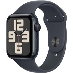 Apple Watch SE 2024 GPS 44 mm Cassa in alluminio Midnight con cinturino Sport Midnight - Taglia S/M