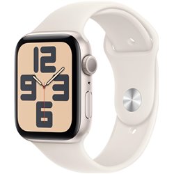 Apple Watch SE 2024 GPS 44 mm Boîtier en aluminium Starlight avec bracelet sport Starlight - Taille M/L