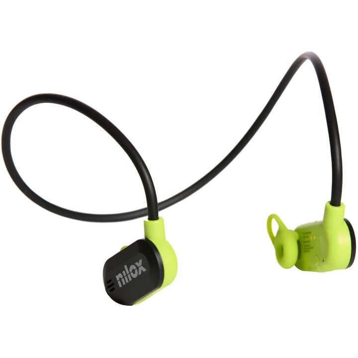 Nilox AirTunes Earphones, Wireless Headphones with Dual ENC Microphone, Water and Dust Resistant, 12 Hours