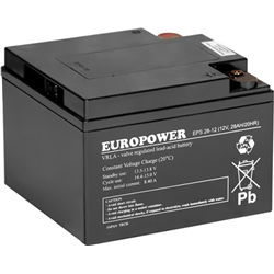 EUROPOWER AGM battery EPS series 12V 28Ah (Service life 8-12 years)