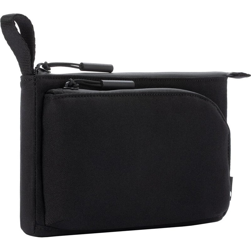 In-Case Gadget Pouch INTR200734-BLK Facet Accessory Organizer in Recycled Twill-Black, Men's Black