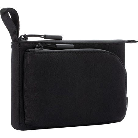 In-Case Gadget Pouch INTR200734-BLK Facet Accessory Organizer in Recycled Twill-Black, Men's Black