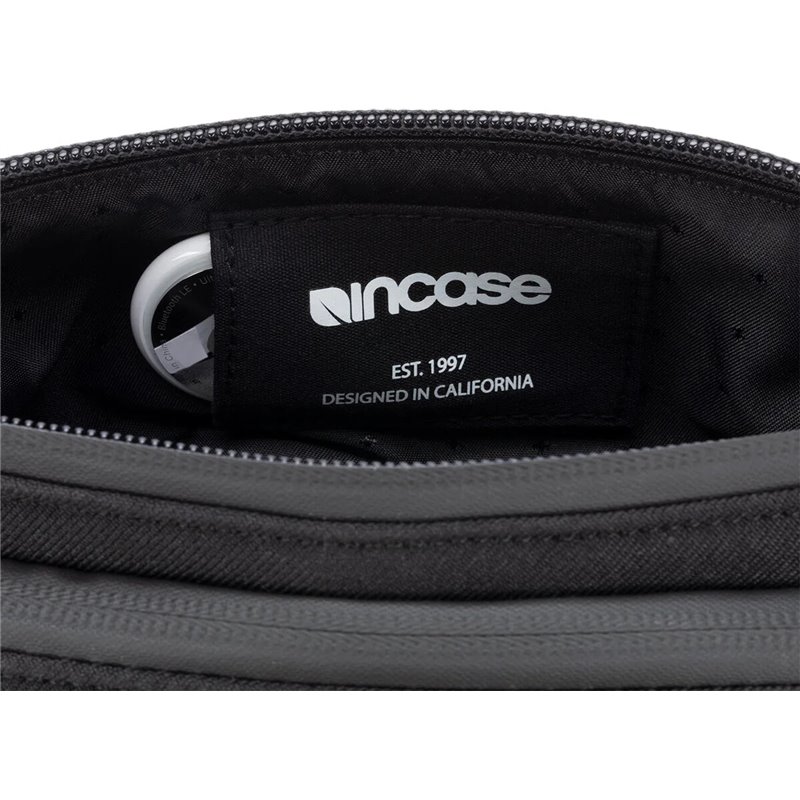 In-Case Gadget Pouch INTR200734-BLK Facet Accessory Organizer in Recycled Twill-Black, Men's Black