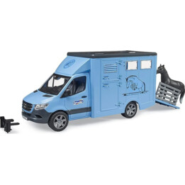 Mercedes Sprinter para transporte de cavalos com estatueta de cavalo 02674 BRUDER