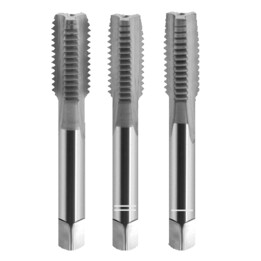 Fanar M18 Handgewindebohrer-Set DIN-352 HSS für professionelle Werkstattanwendungen, Silber