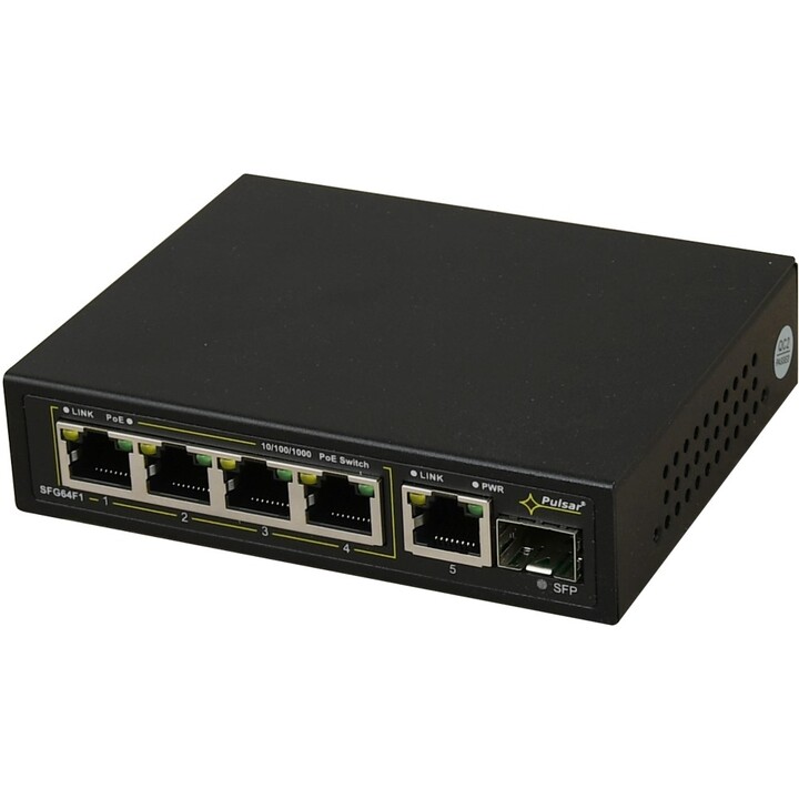 Switch PULSAR de 6 portas SFG64F1 até 4 câmeras IP