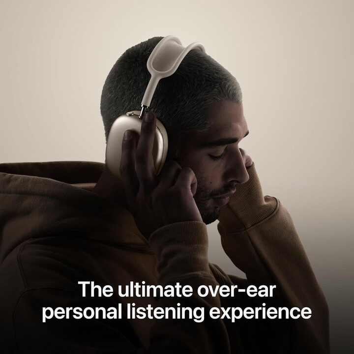 Apple AirPods Max, cuffie wireless over-ear, cancellazione attiva del rumore professionale, ricarica USB-C, nero mezzanotte