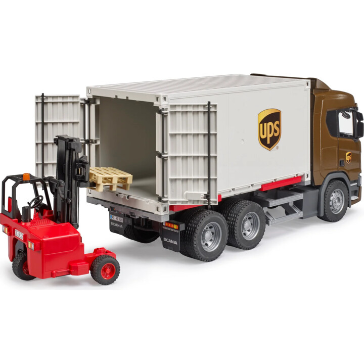 Scania Super 560R Fahrzeuge UPS-Container mit Gabelstapler