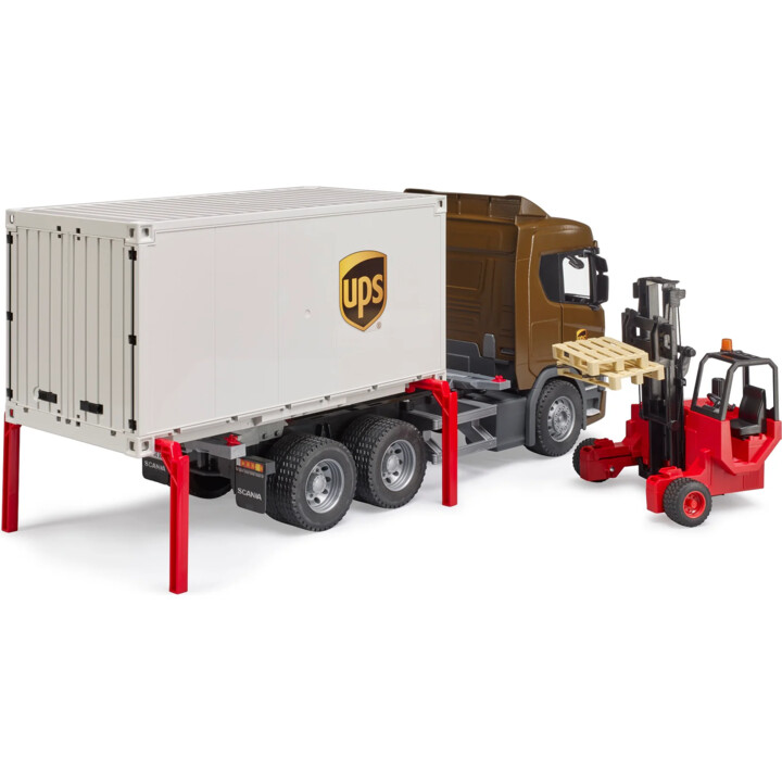 Scania Super 560R Fahrzeuge UPS-Container mit Gabelstapler