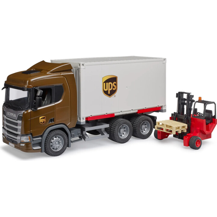 Contenedor UPS para vehículos Scania Super 560R con carretilla elevadora
