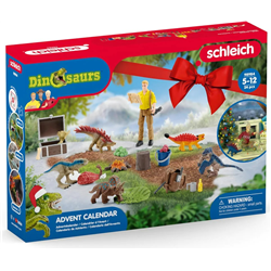 Schleich Calendrier de l'Avent Dinosaures 2023, Boîte, Autonome, Multicolore