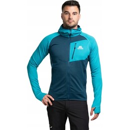 Sweat-shirt à capuche en bleu majolique et topaze Eclipse