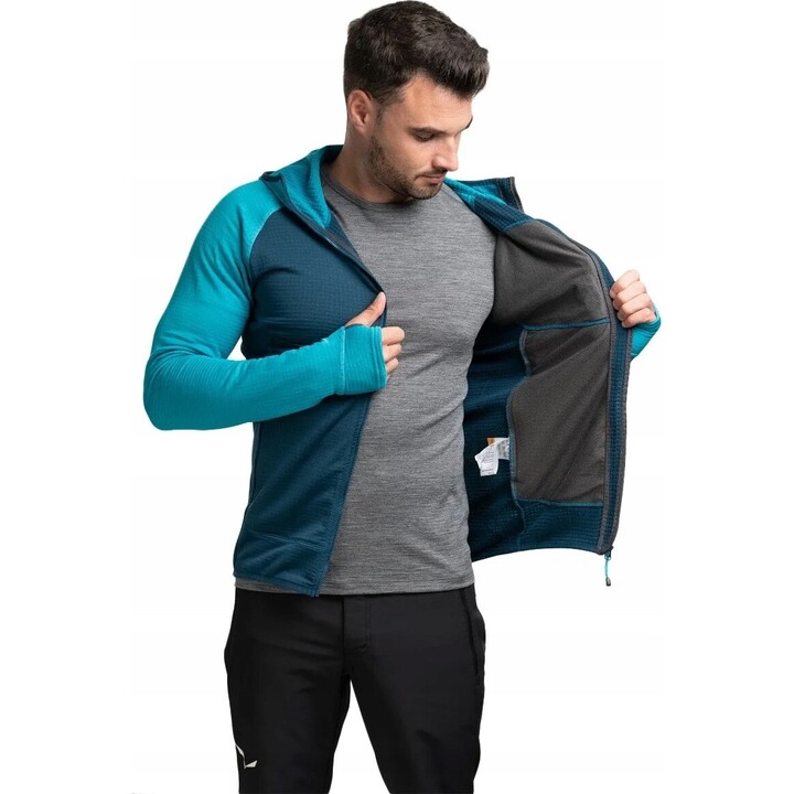 Sudadera Eclipse com capuz, azul majólica e topázio, S