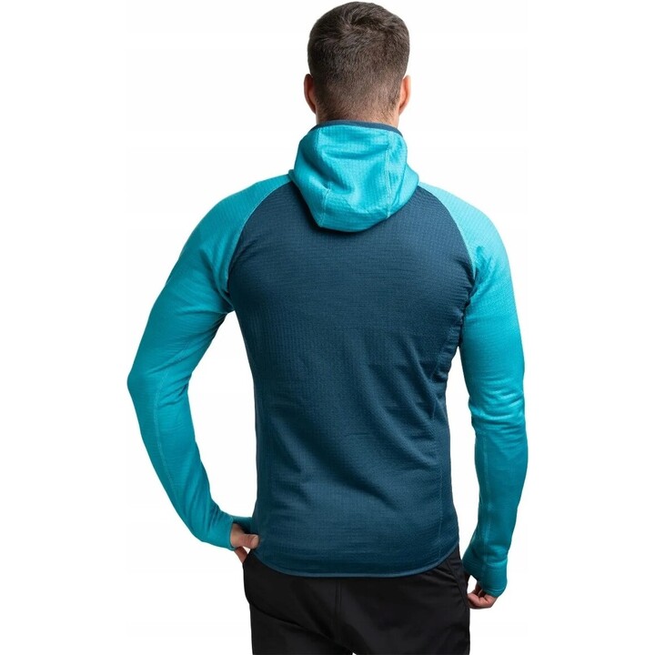 Sudadera Eclipse com capuz, azul majólica e topázio, S