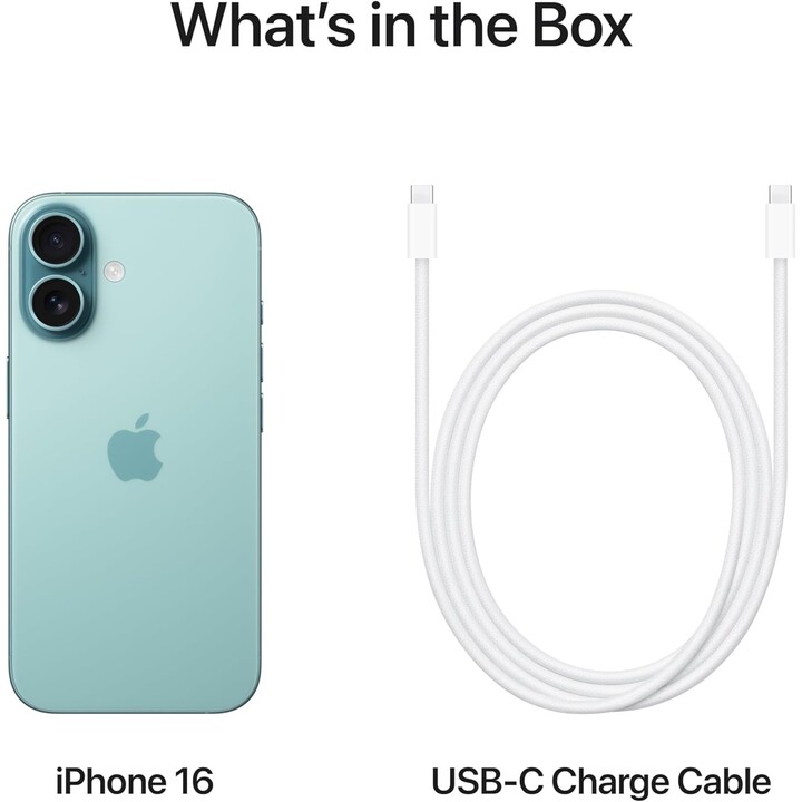 Apple iPhone 16 128GB, 5G-Mobiltelefon mit Apple Intelligence, Kamerasteuerung, A18-Chip, Blaugrün