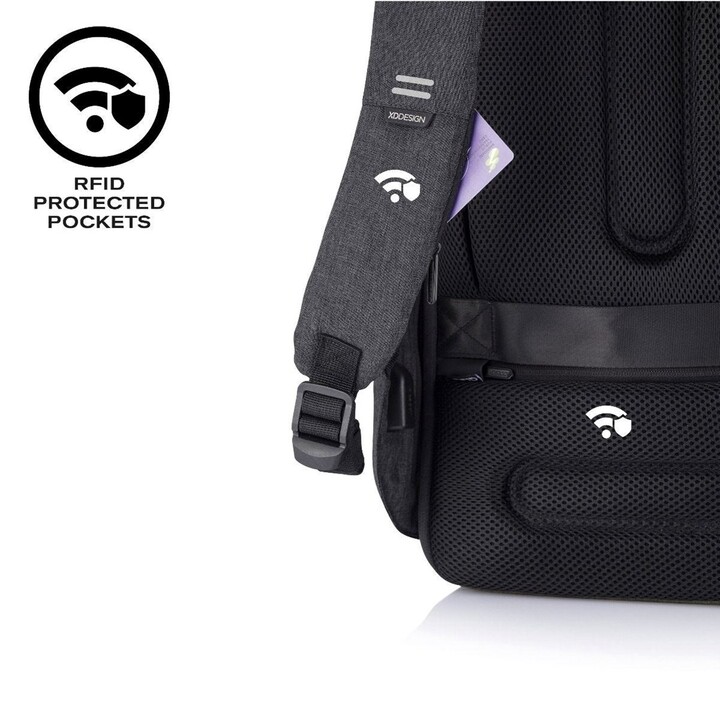 MOCHILA ANTIRROBO DE DISEÑO XD BOBBY HERO PEQUEÑO NEGRO P/N: P705.701