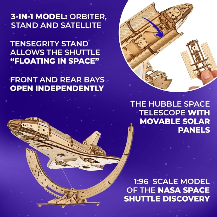 3D Puzzle NASA Discovery Ugears Shuttle Model