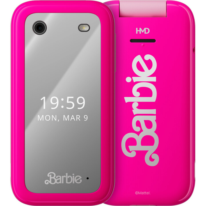 HMD Barbie Móvil Flip Phone 2.8 Pulgadas 320 x 240 Pixeles 4G 64GB Dual Sim Rosa